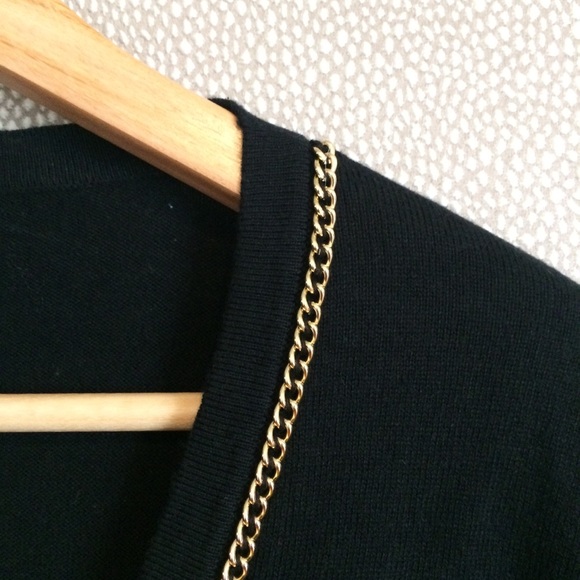 L 🆕 Merona Gold Chain Cardigan New - Picture 3 of 8